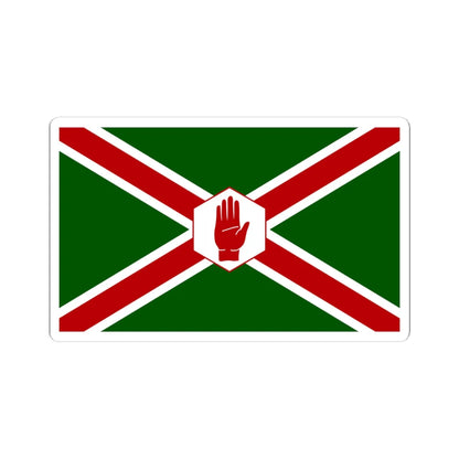 United northern ireland flag (Ireland) STICKER Vinyl Kiss-Cut Decal 4 Inch White - The Sticker Space