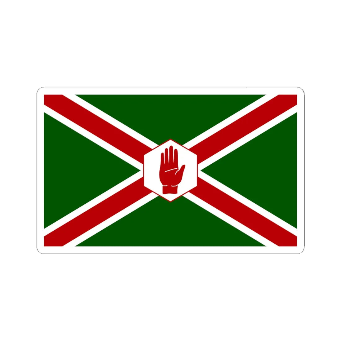 United northern ireland flag (Ireland) STICKER Vinyl Kiss-Cut Decal 6 Inch White - The Sticker Space
