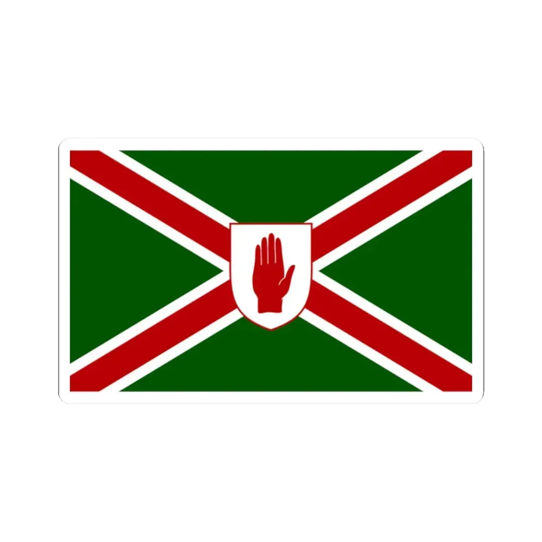 United northern ireland flag shield (Ireland) STICKER Vinyl Kiss-Cut Decal 2 Inch White - The Sticker Space