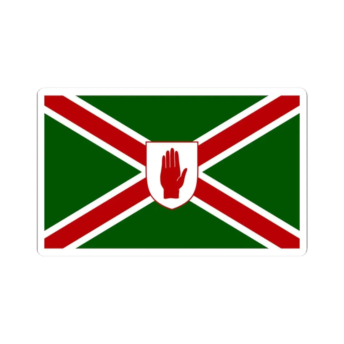 United northern ireland flag shield (Ireland) STICKER Vinyl Kiss-Cut Decal 3 Inch White - The Sticker Space