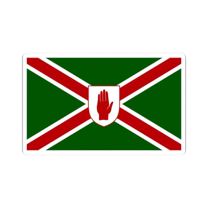 United northern ireland flag shield (Ireland) STICKER Vinyl Kiss-Cut Decal 3 Inch White - The Sticker Space