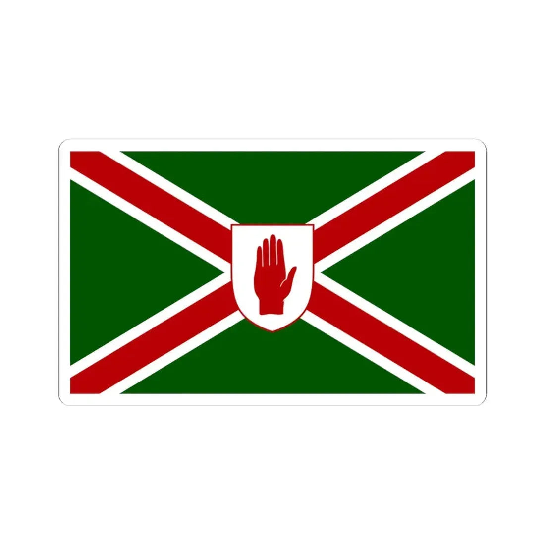 United northern ireland flag shield (Ireland) STICKER Vinyl Kiss-Cut Decal 4 Inch White - The Sticker Space