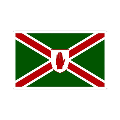 United northern ireland flag shield (Ireland) STICKER Vinyl Kiss-Cut Decal 4 Inch White - The Sticker Space