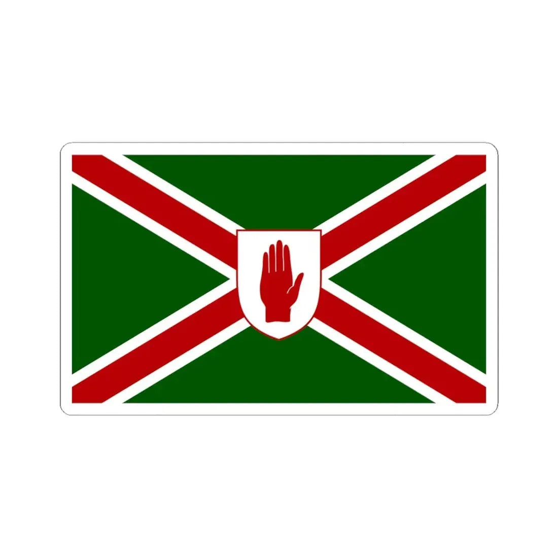 United northern ireland flag shield (Ireland) STICKER Vinyl Kiss-Cut Decal 6 Inch White - The Sticker Space