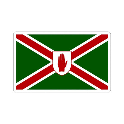 United northern ireland flag shield (Ireland) STICKER Vinyl Kiss-Cut Decal 6 Inch White - The Sticker Space