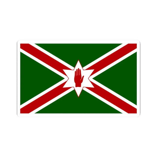 United Saint Patricks flag for Northern Ireland (Ireland) STICKER Vinyl Kiss-Cut Decal 2 Inch White - The Sticker Space