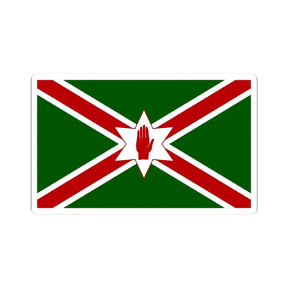 United Saint Patricks flag for Northern Ireland (Ireland) STICKER Vinyl Kiss-Cut Decal 3 Inch White - The Sticker Space