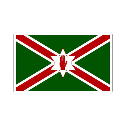 United Saint Patricks flag for Northern Ireland (Ireland) STICKER Vinyl Kiss-Cut Decal 4 Inch White - The Sticker Space