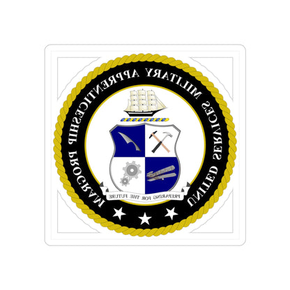 United Services Military Apprenticeship Program USMAP (U.S. Navy) REVERSE PRINT Transparent STICKER-3" × 3"-The Sticker Space