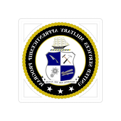 United Services Military Apprenticeship Program USMAP (U.S. Navy) REVERSE PRINT Transparent Die-Cut STICKER 6 Inch Die-Cut Transparent - The Sticker Space