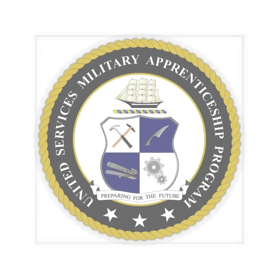 United Services Military Apprenticeship Program USMAP (U.S. Navy) STICKER Vinyl Kiss-Cut Decal 3 Inch Transparent - The Sticker Space