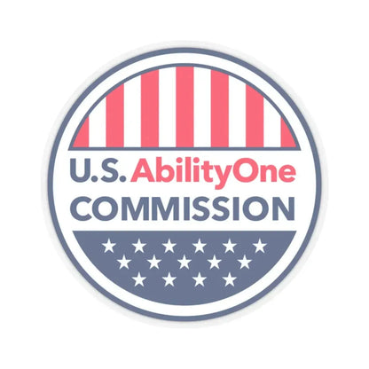 United States Ability One Commission - STICKER Vinyl Kiss-Cut Decal 2 Inch Transparent - The Sticker Space