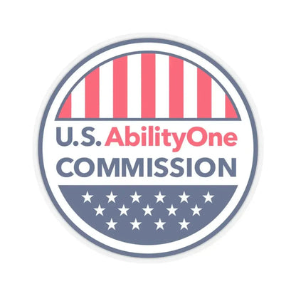 United States Ability One Commission - STICKER Vinyl Kiss-Cut Decal 3 Inch Transparent - The Sticker Space