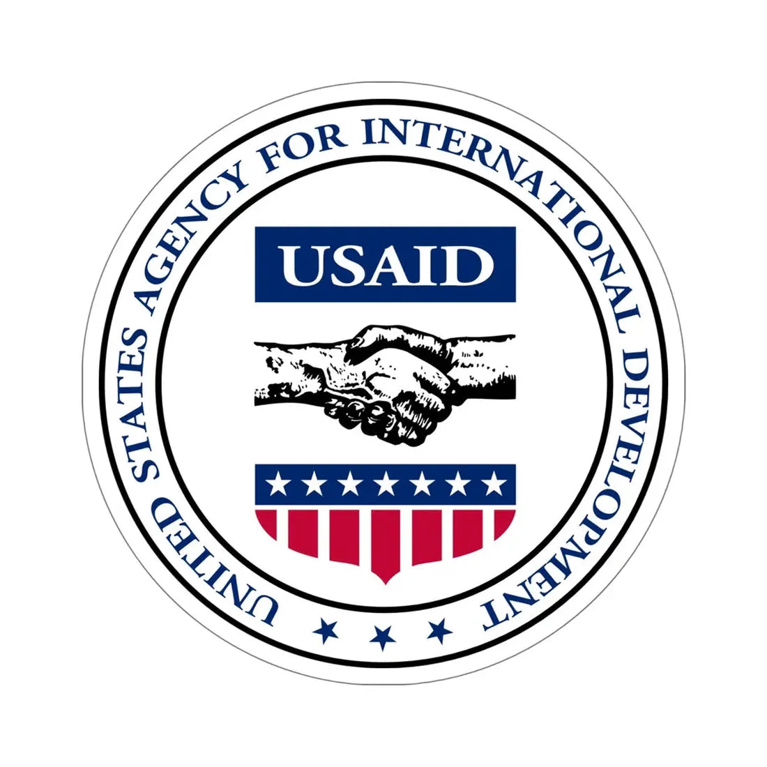 United States Agency for International Development STICKER Vinyl Die-Cut Decal 6 Inch - The Sticker Space