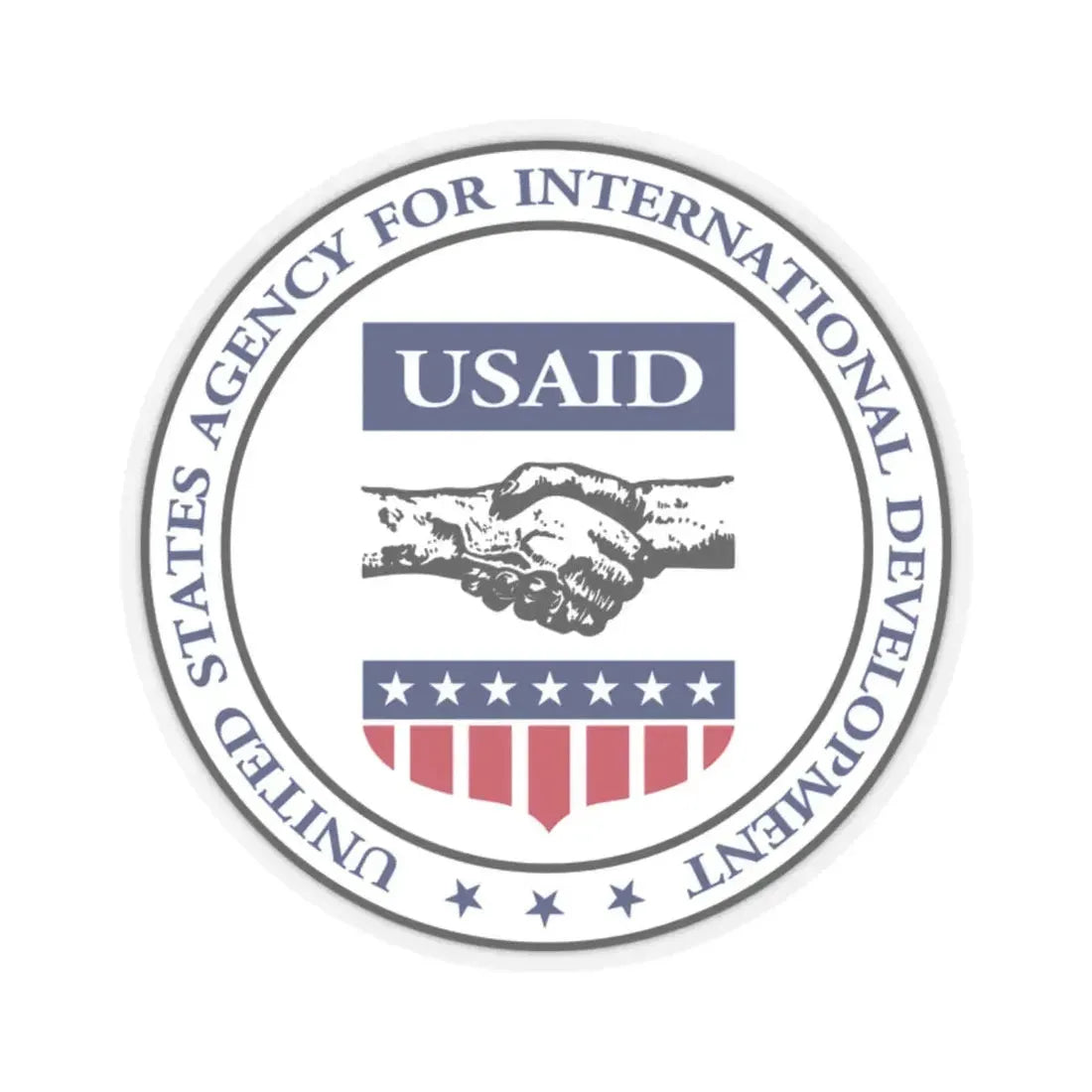 United States Agency for International Development - STICKER Vinyl Kiss-Cut Decal 2 Inch Transparent - The Sticker Space