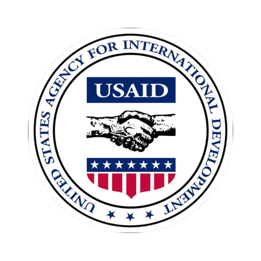 United States Agency for International Development - STICKER Vinyl Kiss-Cut Decal 2 Inch White - The Sticker Space