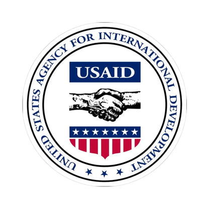 United States Agency for International Development - STICKER Vinyl Kiss-Cut Decal 3 Inch White - The Sticker Space