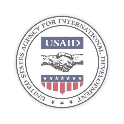 United States Agency for International Development - STICKER Vinyl Kiss-Cut Decal 4 Inch Transparent - The Sticker Space