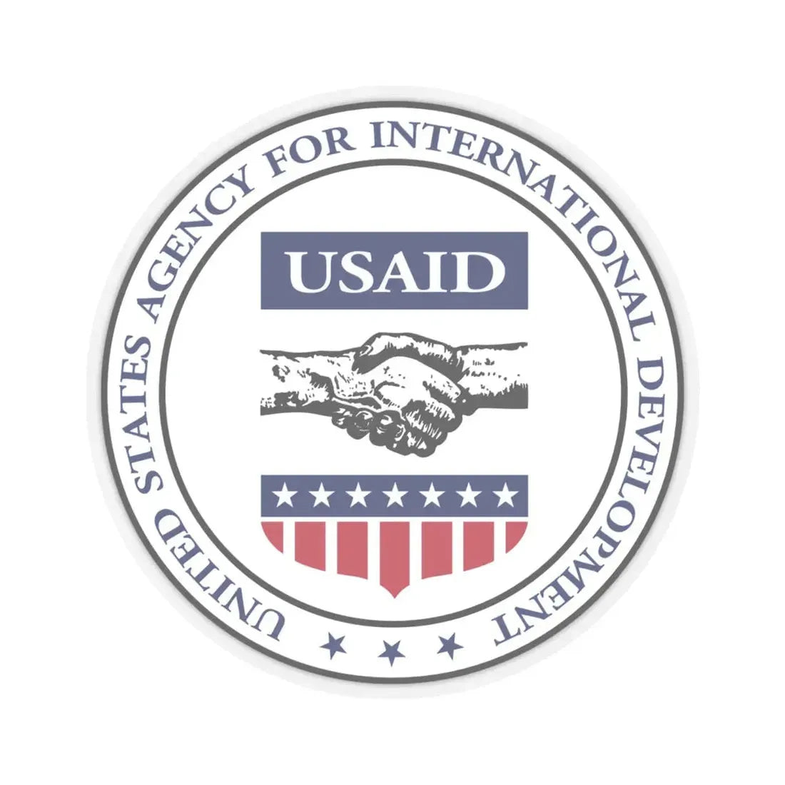 United States Agency for International Development - STICKER Vinyl Kiss-Cut Decal 6 Inch Transparent - The Sticker Space