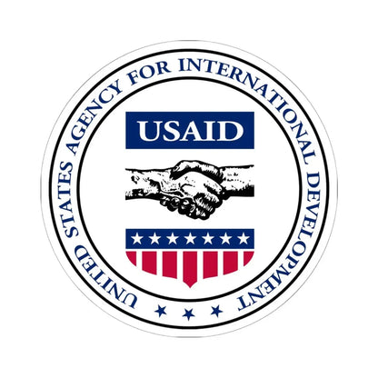 United States Agency for International Development - STICKER Vinyl Kiss-Cut Decal 6 Inch White - The Sticker Space