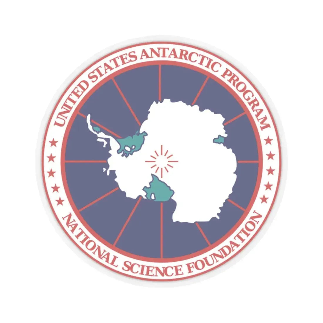 United States Antarctic Program - STICKER Vinyl Kiss-Cut Decal 2 Inch Transparent - The Sticker Space