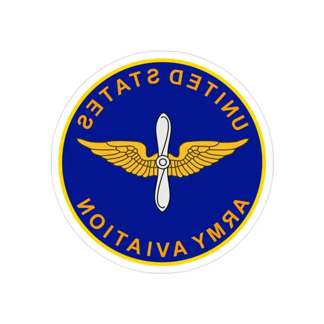 United States Aviation Branch (U.S. Army) REVERSE PRINT Transparent Die-Cut STICKER 2 Inch Die-Cut Transparent - The Sticker Space