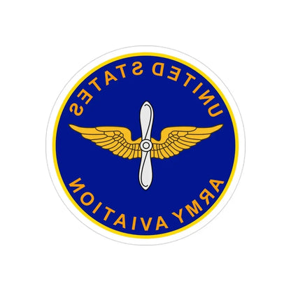 United States Aviation Branch (U.S. Army) REVERSE PRINT Transparent Die-Cut STICKER 3 Inch Die-Cut Transparent - The Sticker Space