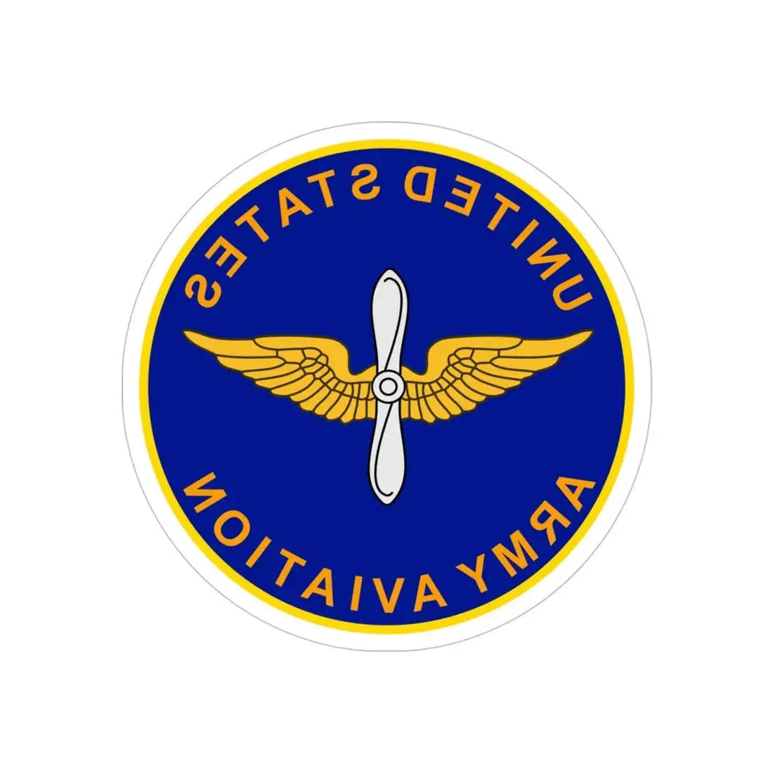 United States Aviation Branch (U.S. Army) REVERSE PRINT Transparent Die-Cut STICKER 4 Inch Die-Cut Transparent - The Sticker Space