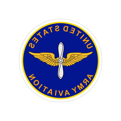 United States Aviation Branch (U.S. Army) REVERSE PRINT Transparent Die-Cut STICKER 5 Inch Die-Cut Transparent - The Sticker Space