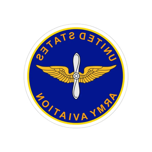 United States Aviation Branch (U.S. Army) REVERSE PRINT Transparent Die-Cut STICKER 6 Inch Die-Cut Transparent - The Sticker Space