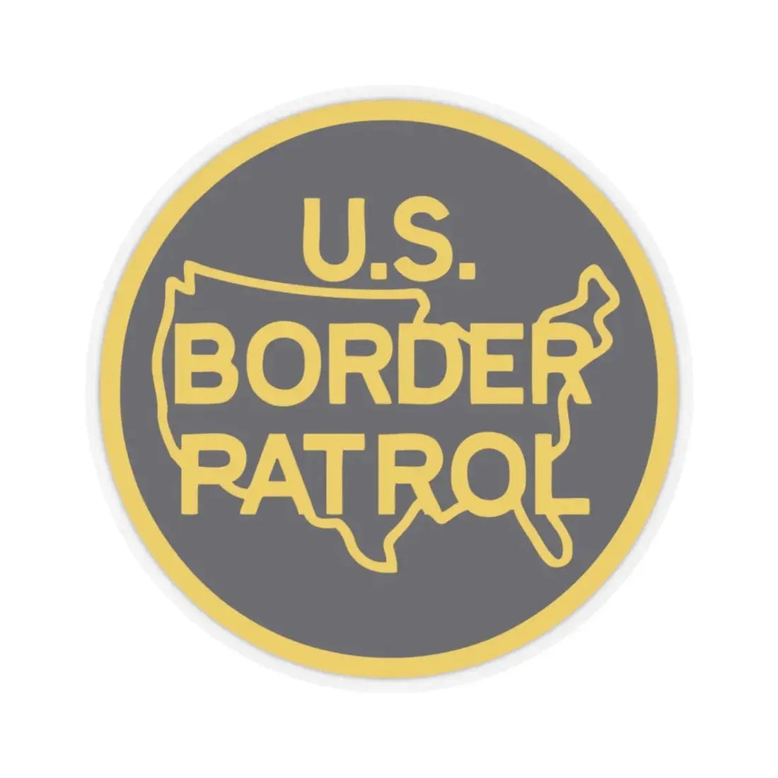 United States Border Patrol v2 - STICKER Vinyl Kiss-Cut Decal 3 Inch Transparent - The Sticker Space