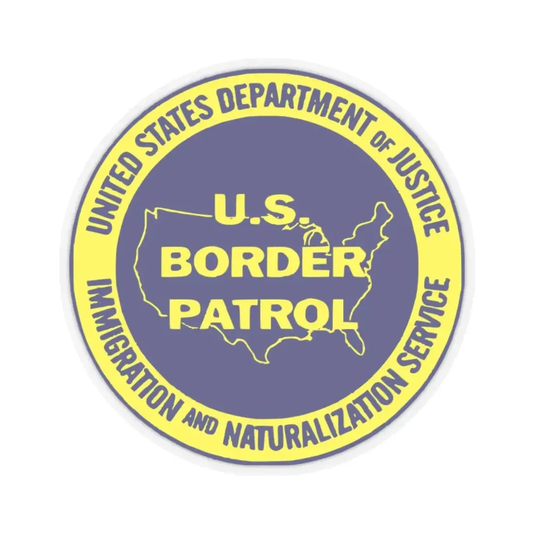 United States Border Patrol v3 - STICKER Vinyl Kiss-Cut Decal 2 Inch Transparent - The Sticker Space
