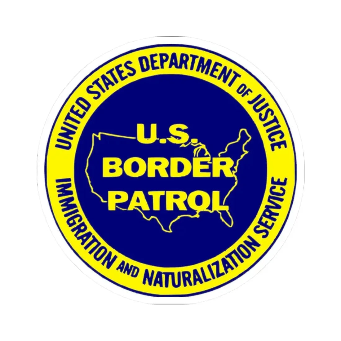 United States Border Patrol v3 - STICKER Vinyl Kiss-Cut Decal 2 Inch White - The Sticker Space