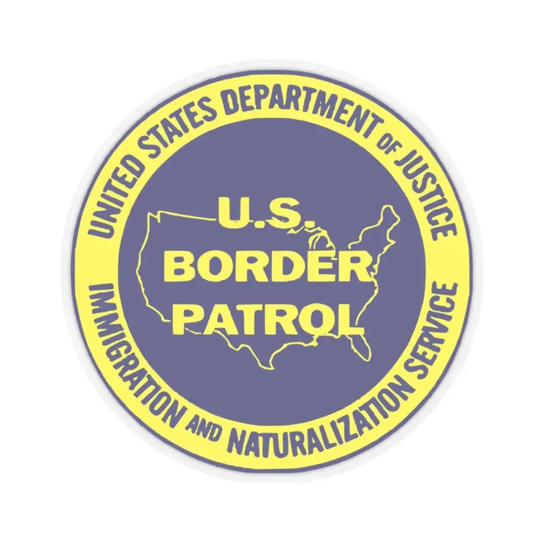 United States Border Patrol v3 - STICKER Vinyl Kiss-Cut Decal 3 Inch Transparent - The Sticker Space