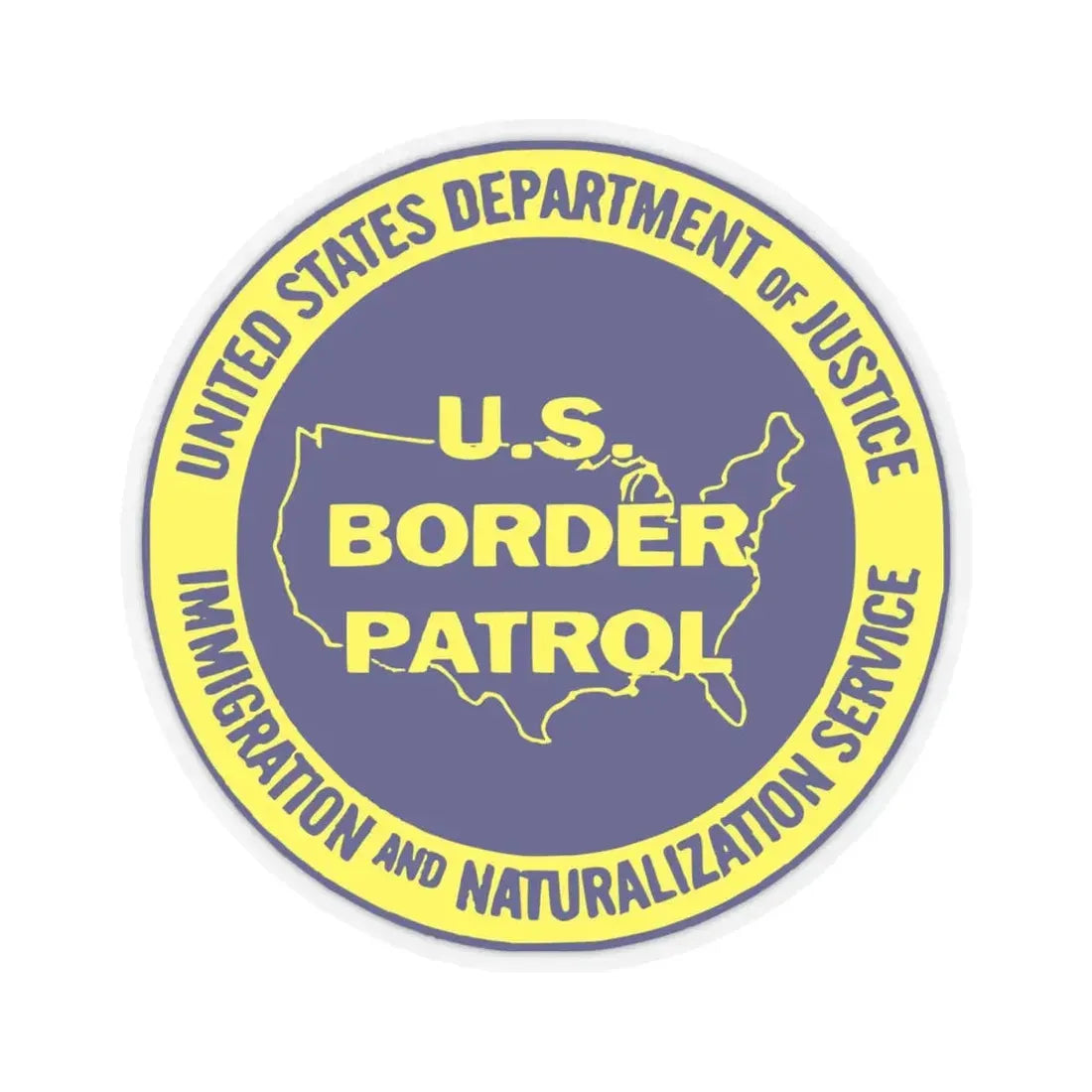 United States Border Patrol v3 - STICKER Vinyl Kiss-Cut Decal 4 Inch Transparent - The Sticker Space