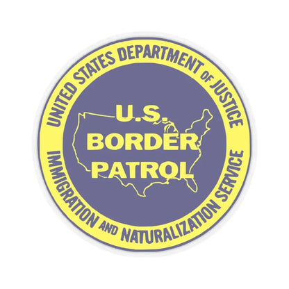 United States Border Patrol v3 - STICKER Vinyl Kiss-Cut Decal 4 Inch Transparent - The Sticker Space