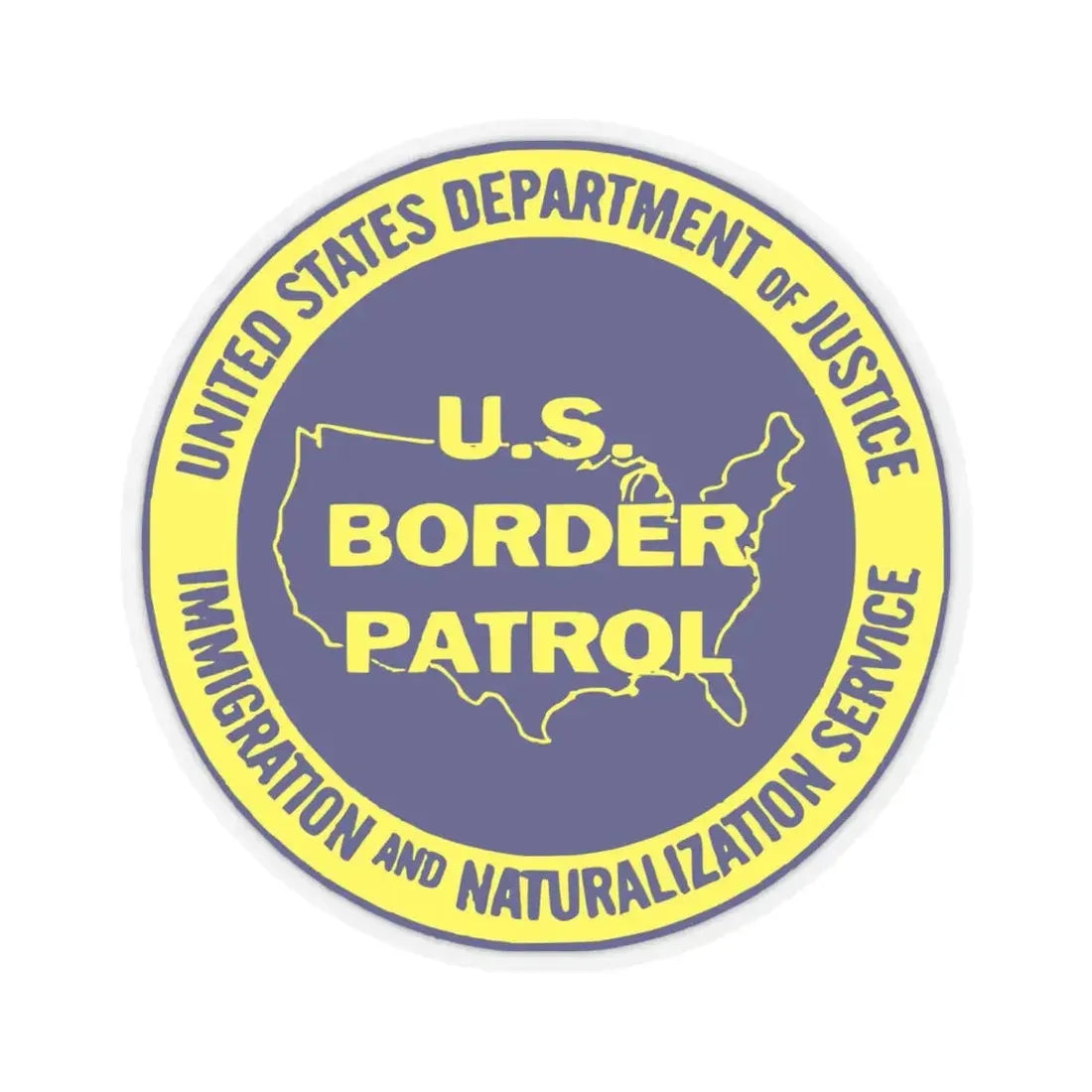 United States Border Patrol v3 - STICKER Vinyl Kiss-Cut Decal 6 Inch Transparent - The Sticker Space