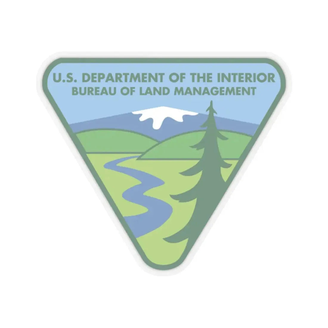 United States Bureau of Land Management - STICKER Vinyl Kiss-Cut Decal 2 Inch Transparent - The Sticker Space