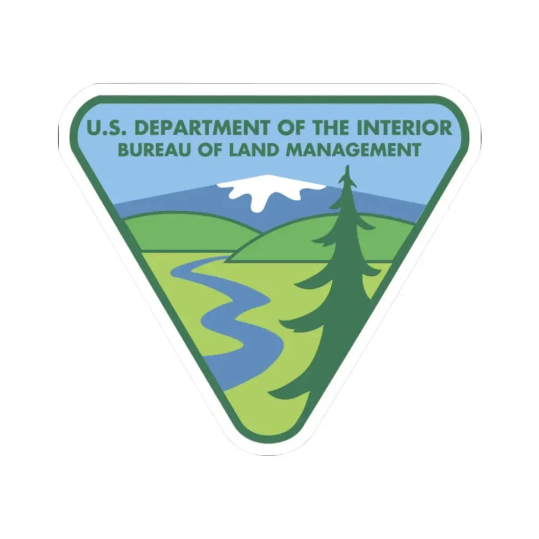 United States Bureau of Land Management - STICKER Vinyl Kiss-Cut Decal 2 Inch White - The Sticker Space
