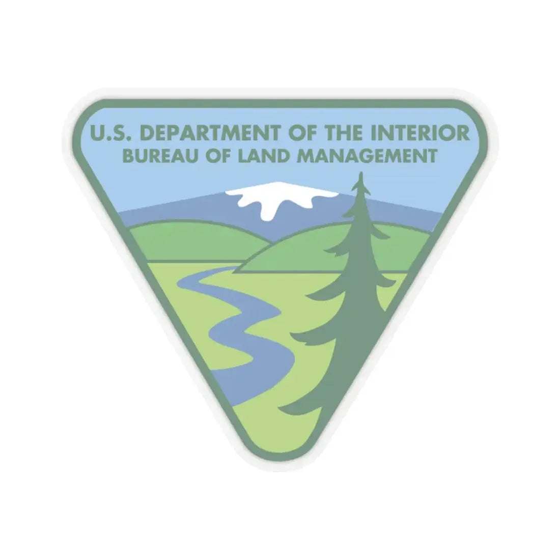 United States Bureau of Land Management - STICKER Vinyl Kiss-Cut Decal 3 Inch Transparent - The Sticker Space