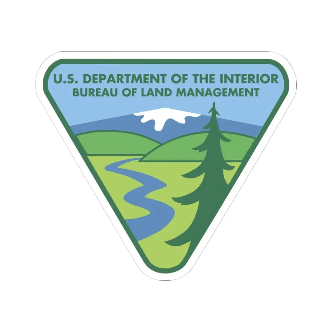 United States Bureau of Land Management - STICKER Vinyl Kiss-Cut Decal 3 Inch White - The Sticker Space