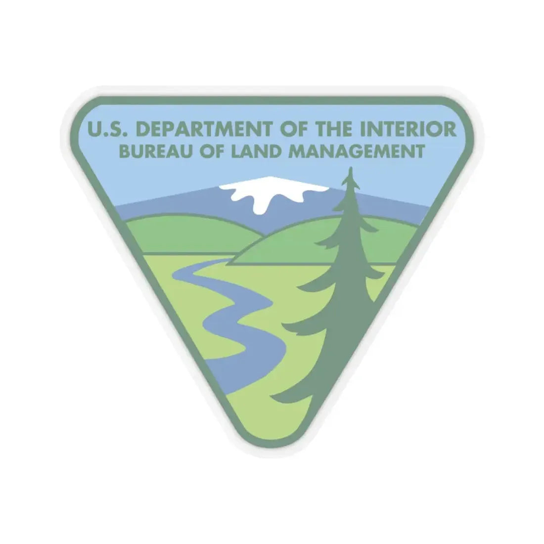United States Bureau of Land Management - STICKER Vinyl Kiss-Cut Decal 4 Inch Transparent - The Sticker Space