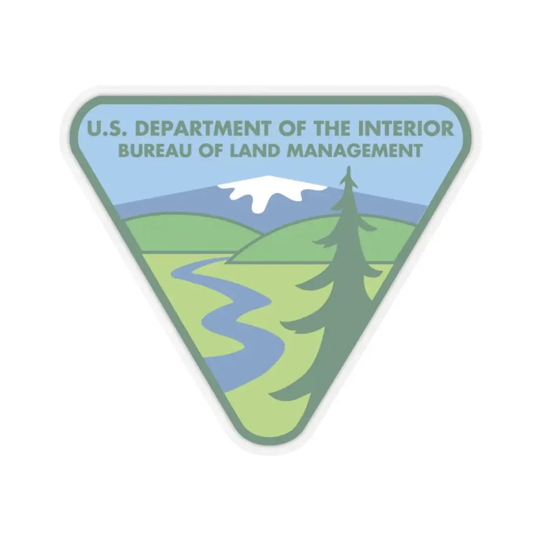 United States Bureau of Land Management - STICKER Vinyl Kiss-Cut Decal 6 Inch Transparent - The Sticker Space