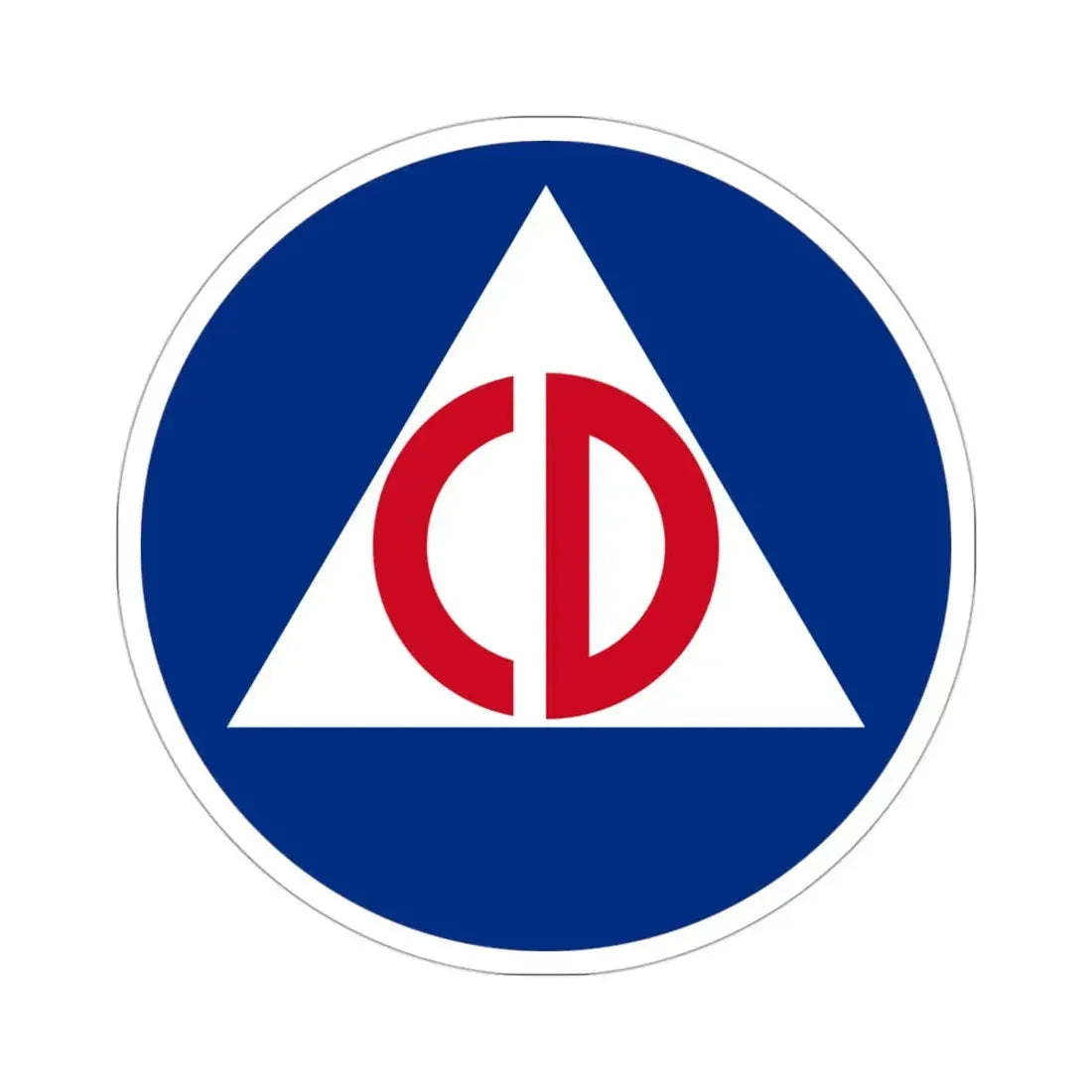 United States Civil Defense STICKER Vinyl Die-Cut Decal 3 Inch - The Sticker Space