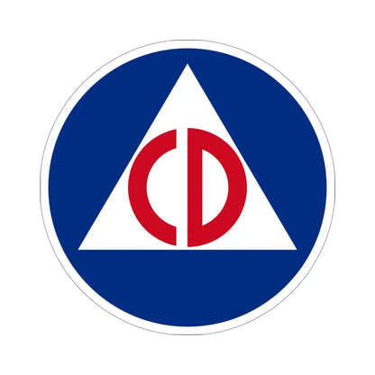 United States Civil Defense STICKER Vinyl Die-Cut Decal 3 Inch - The Sticker Space