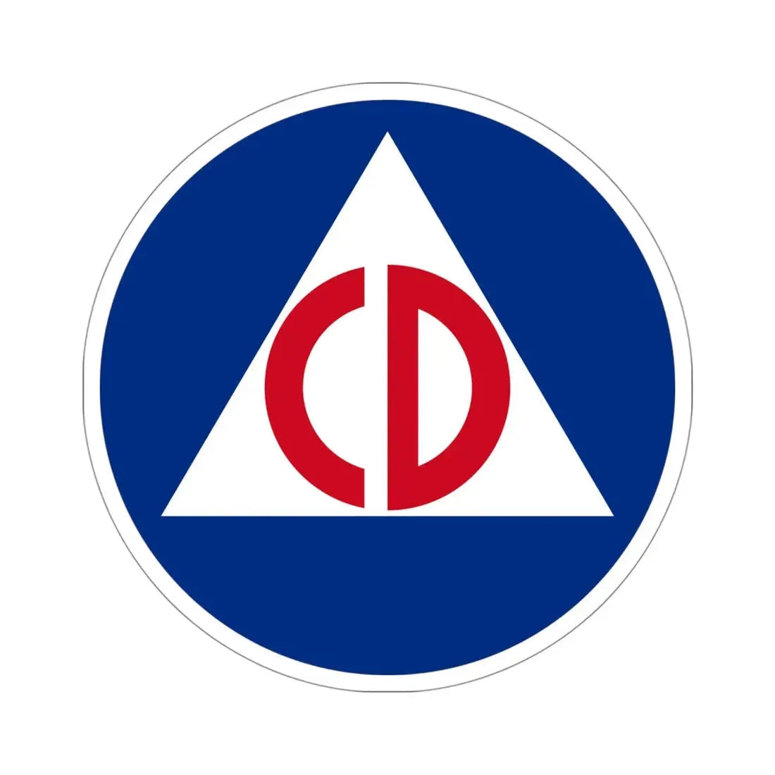 United States Civil Defense STICKER Vinyl Die-Cut Decal 4 Inch - The Sticker Space