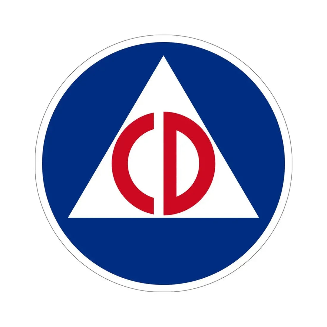 United States Civil Defense STICKER Vinyl Die-Cut Decal 5 Inch - The Sticker Space