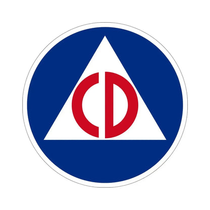 United States Civil Defense STICKER Vinyl Die-Cut Decal 5 Inch - The Sticker Space