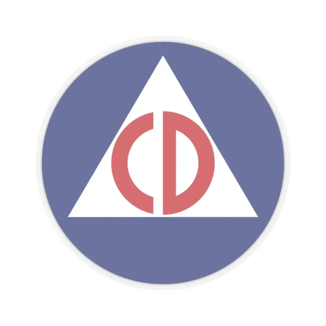 United States Civil Defense - STICKER Vinyl Kiss-Cut Decal 2 Inch Transparent - The Sticker Space