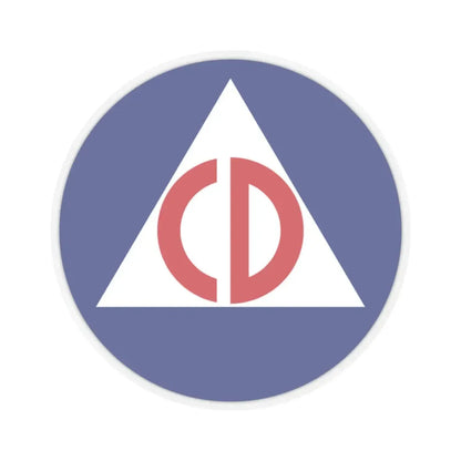 United States Civil Defense - STICKER Vinyl Kiss-Cut Decal 2 Inch Transparent - The Sticker Space